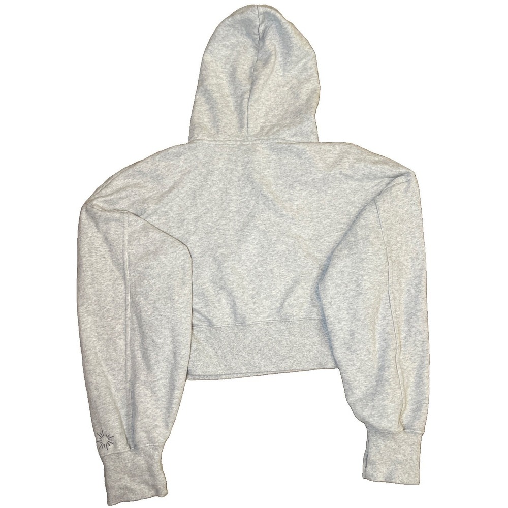 OFFLINE by Aerie Cropped Hoodie Women XL Heather Gray Thumbhole Pullover - Picture 2 of 7